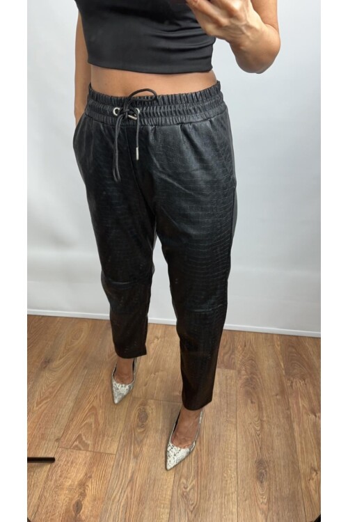 DERİ PANTOLON DAMARLI