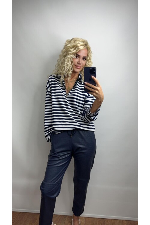 DERİ PANTOLON DAMARLI