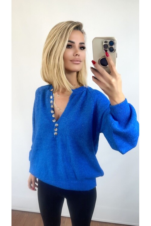 DÜĞMELİ BALON KOL KAZAK