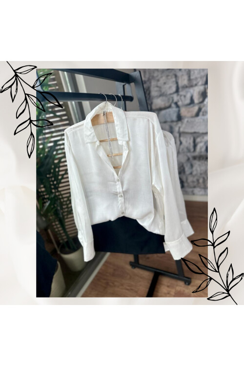 Oversize Dökümlü Gömlek