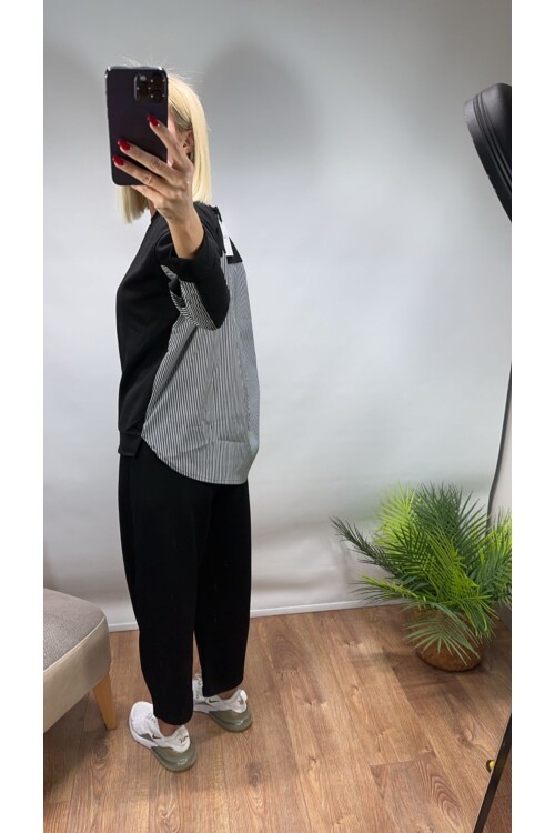 SF017 GÖMLEK DESENLİ EŞOFMAN TAKIMI