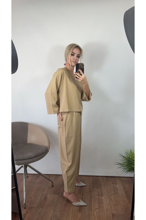 SF020 GABARDİN TAKIM KISA GÖMLEK