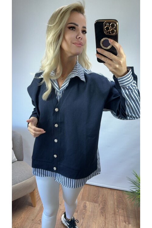 SF030 GÖMLEK SWEAT ALTIN DÜĞMELİ