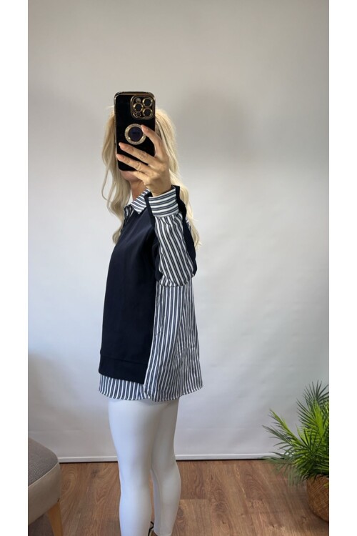 SF030 GÖMLEK SWEAT ALTIN DÜĞMELİ