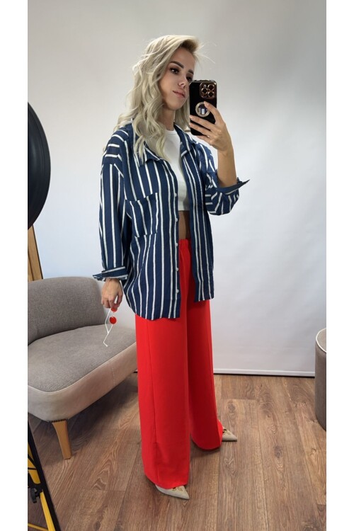 SF042 YANDAN CEPLİ BOL PANTOLON