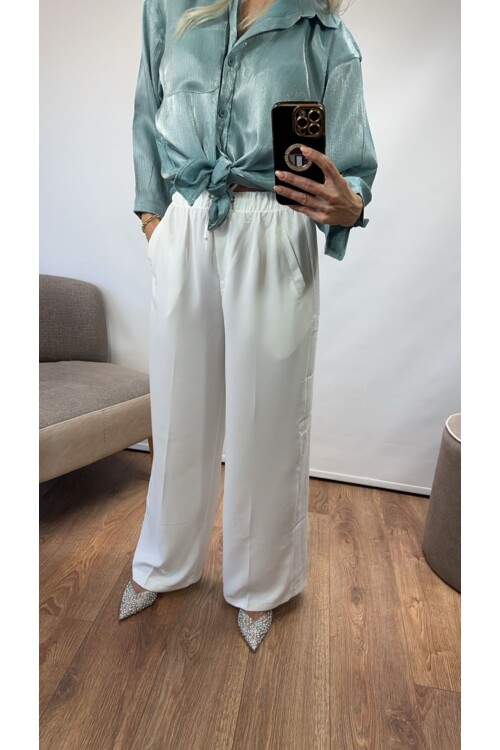 SF042 YANDAN CEPLİ BOL PANTOLON