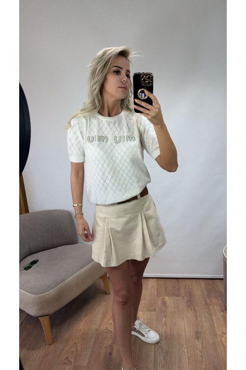 SF046 KEMERLİ PİLELİ ETEK