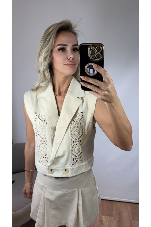 SF047 DANTEL DETAY YELEK