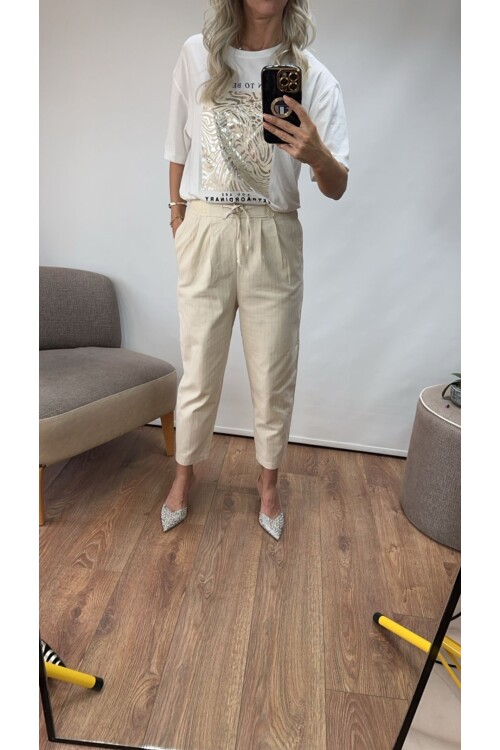 SF066 KETEN BELLİ İPLİ PANTOLON