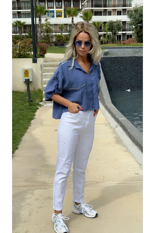 SF068 TAŞLI KOT PANTOLON