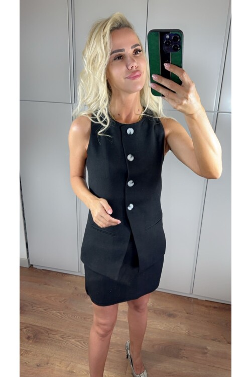 SF100 YELEKLİ DÜĞMELİ  ETEK TAKIM