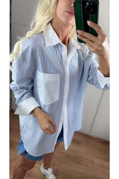 SF101 BEYAZ YAKALI GÖMLEK