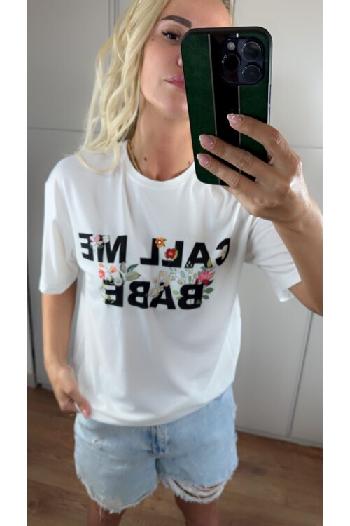 SF111 ÇİÇEK BASKILI TİŞÖRT