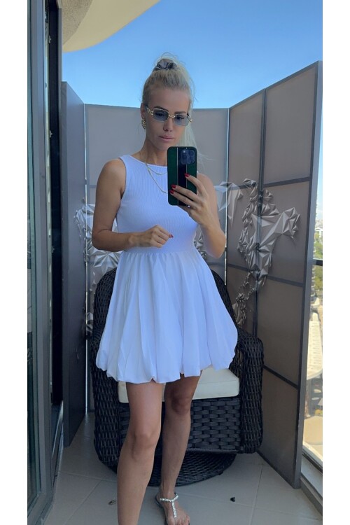 SF115 BALON ETEKLİ ELBİSE