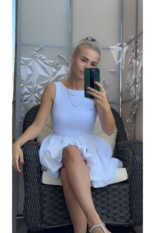 SF115 BALON ETEKLİ ELBİSE