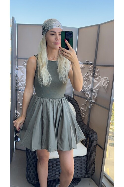 SF115 BALON ETEKLİ ELBİSE