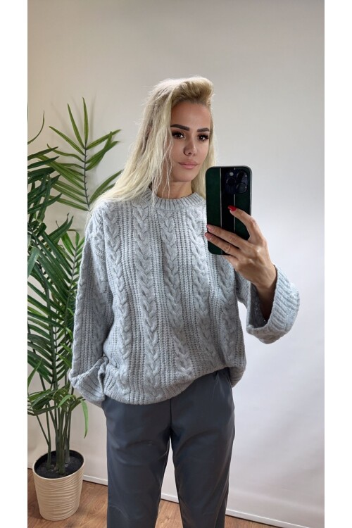 SF140 SELANİK SAÇ ÖRGÜSÜ BİSİKLET YAKA