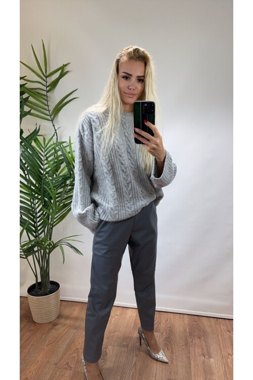 SF140 SELANİK SAÇ ÖRGÜSÜ BİSİKLET YAKA