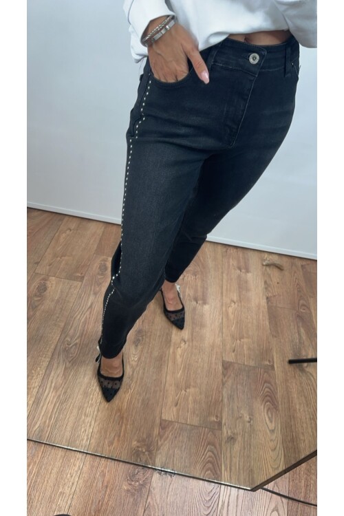 YANDAN ZIMBA DETAYLI KOT PANTOLON