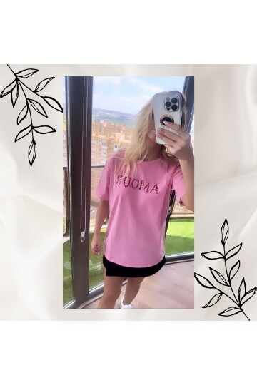 Amour yazılı tişört