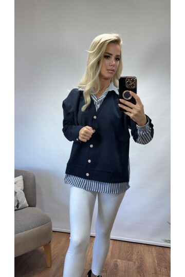 SF030 GÖMLEK SWEAT ALTIN DÜĞMELİ