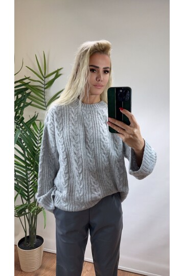 SF140 SELANİK SAÇ ÖRGÜSÜ BİSİKLET YAKA